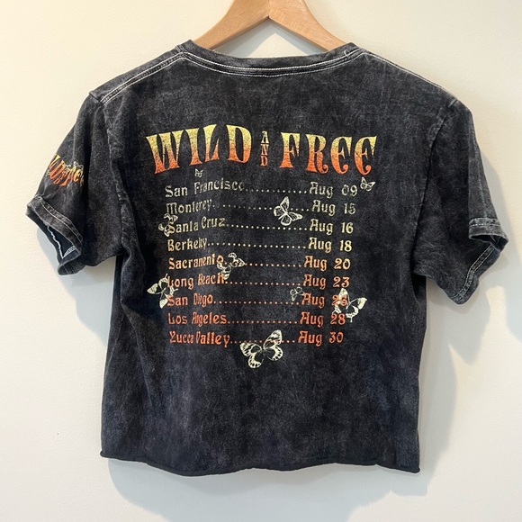 Mighty Fine Wild & Free Festival 1967 Graphic Cropped Top Tee Size XS - Picture 7 of 7